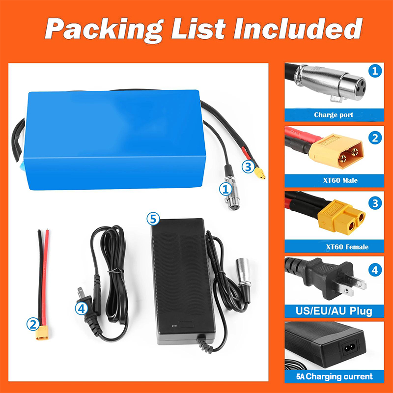 72V 50Ah 21700 Lithium Battery - 48V 52V Electric Bicycle chamrider 21700