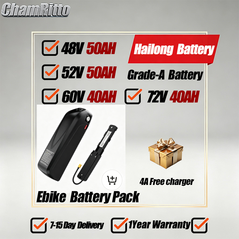 72V 50Ah 21700 Lithium Battery - E bike Battery 21700 Hailong Polly