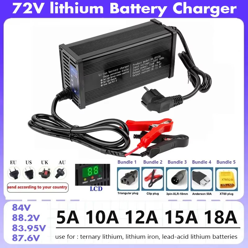 84V 20A Smart Charger - 72V 20S 84V Smart Lifepo4 Battery