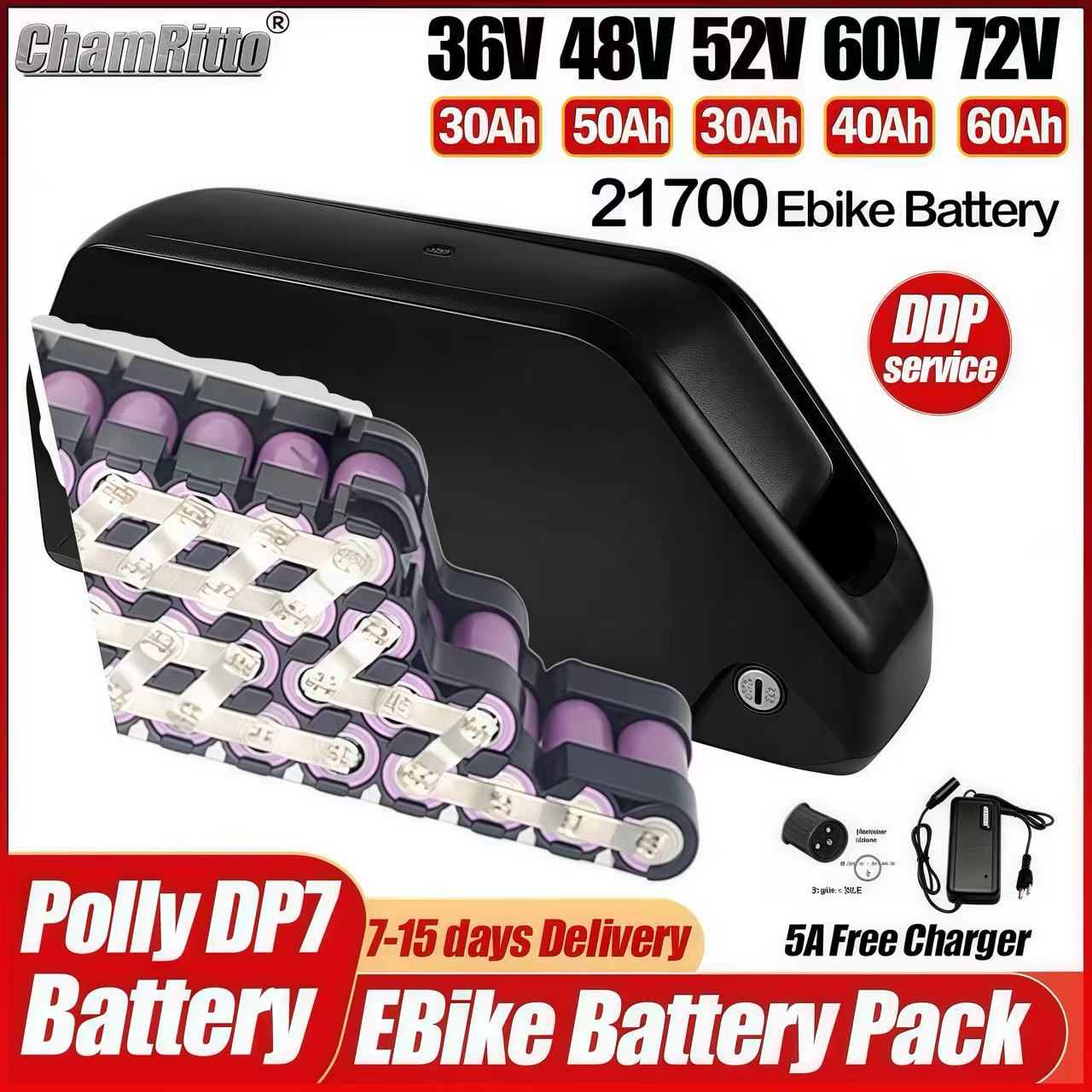 Hailong Electric bike 36v 48v  - 72V 50Ah 21700 Lithium Battery 评论和价格