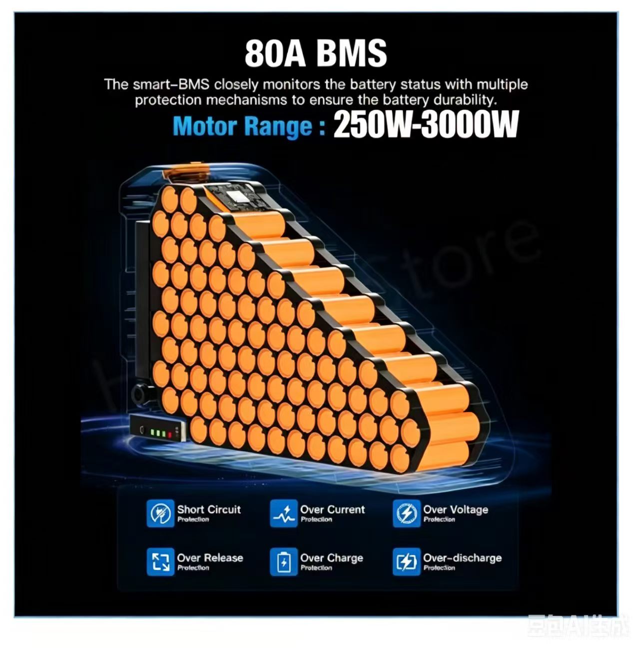 Electric Bicycle 36v 48v 52v 2 - 72V 50Ah 21700 Lithium Battery 评论和价格