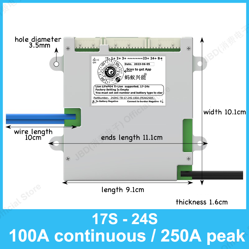 ANT BMS 17S to 24S 850A 300A 1 - 84V 50A Smart Bms Bluetooth 评论和价格
