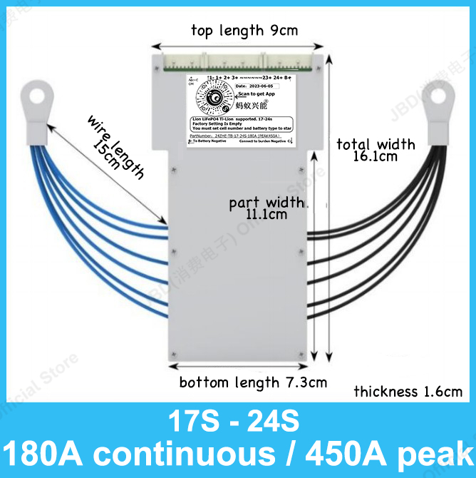 ANT BMS 17S to 24S 850A 300A 1 - 84V 50A Smart Bms Bluetooth 评论和价格