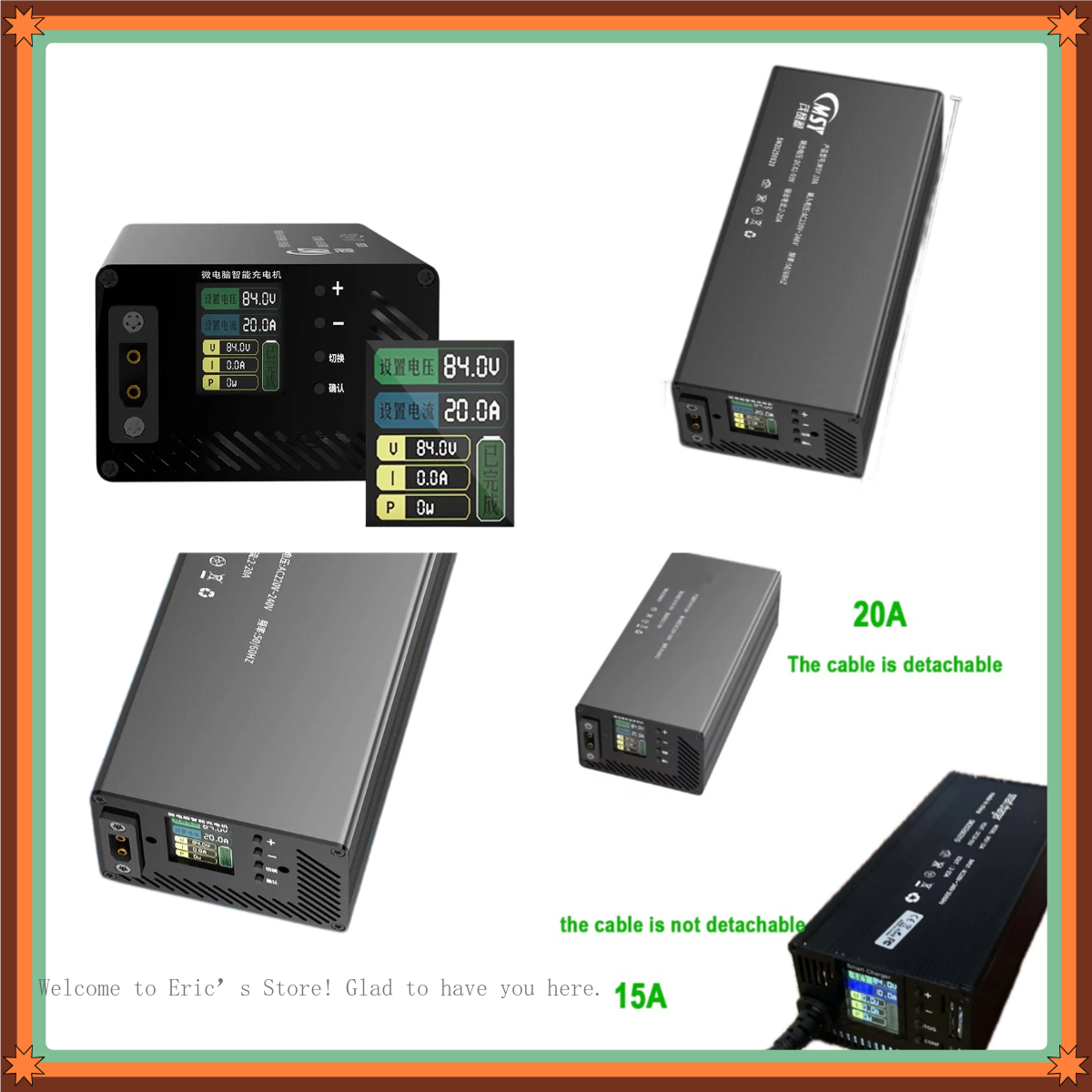10-93V 2-30A Adjustable Charge - 84V 20A Smart Charger 评论和价格